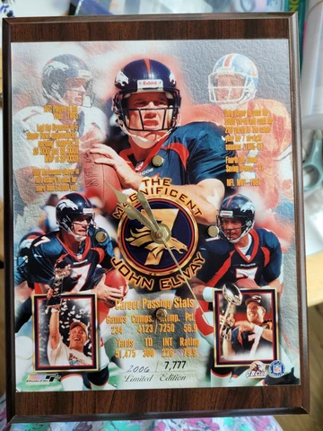 Denver Broncos John Elway Clock Cover