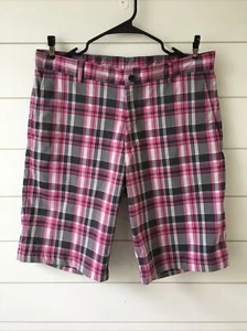Slazenger Size 32 Men's Multicolor Plaid Athletic Performance Golf Shorts T826 - Picture 1 of 8