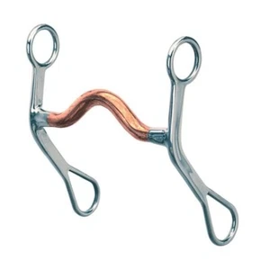 Weaver Western Draft Horse Stainless Steel Curb Bit 6.5" Copper Med Port Mouth - Picture 1 of 1