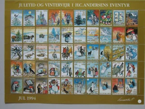 DENMARK CHRISTMAS STAMP Seals caritas 1994 MNH Unfolded  - Picture 1 of 2