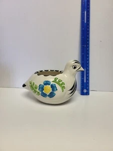 Made in Mexico Tonala Style Hand Painted Multi-Colored Bird Planter Vintage - Picture 1 of 10
