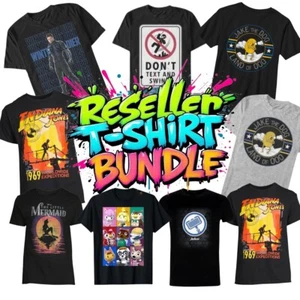 Reseller Lot Mens Marvel/Disney/Nintendo T-Shirt Bundle Mixed Size 9 Count - Picture 1 of 21