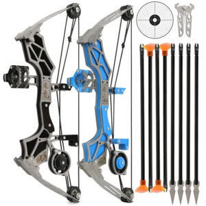 9" Mini Compound Bogen Pfeile Set Kinder Bogenschießen Spielzeug Schießen Gift - Picture 1 of 17