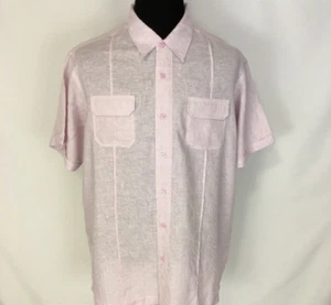 New $50 Saddlebred Linen/Rayon Men's Size XL Casual Shirt Short Sleeve - Picture 1 of 5