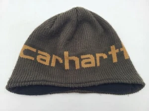 Youth Carhatt Beanie Winter Knit Hat Stocking Cap Snow Ski Child Boy Girl Brown - Picture 1 of 5