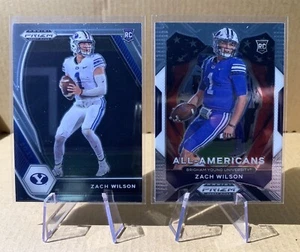 2021 Panini Prizm Draft Picks - Zach Wilson All - Americans RC 2 Card Lot - Bild 1 von 2