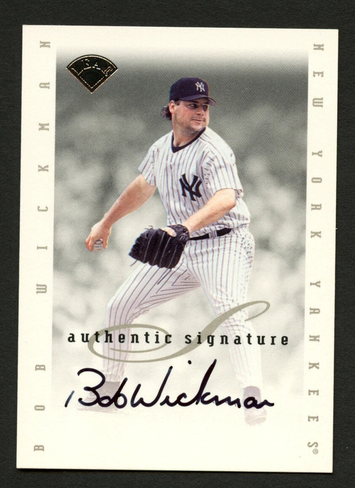 Autógrafo firmado por Bob Wickman 1996 Donruss Leaf serie firma auténtica Foto 1 de 1
