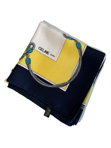 Celine Paris Silk Scarf – Nautical Rope Motif - Picture 1 of 15