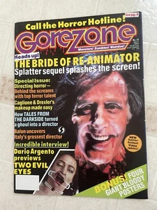 GoreZone #14 Magazine W/Posters Bride of Re-Animator Dario Argento Horror 1990 - Picture 1 of 3