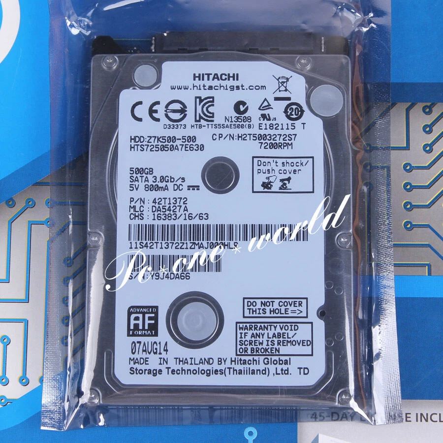 100% OK HTS725050A7E630 HITACHI 500 GB 2.5" 7200 RPM 32 MB SATA Hard Disk HDD - Image 1 of 1
