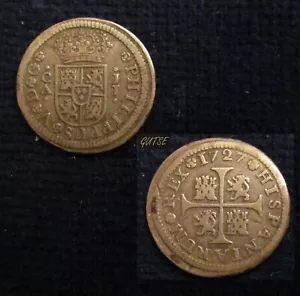 ESPAÑA, 62-FELIPE V, HALF REAL 1727, CUENCA JJ, PLATA, PBVF, ESCASO. - Imagen 1 de 1