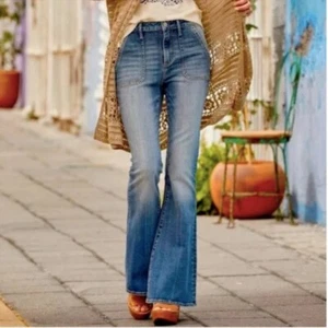Jeans Driftwood Farrah Flare tiro alto azules - 27 - Imagen 1 de 8