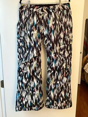 RIDE Snowboard Ski Pants Womens MED Ikat Print  32” Waist, 28” Inseam EXCELLENT! - Image 1 of 4
