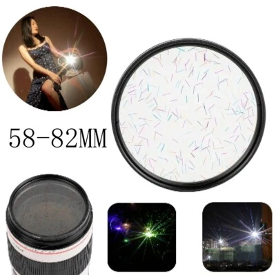 Camera Glass Filter Starlight Flare Special Effects Lens Accessories 58-82MM NEW - Image 1 of 4