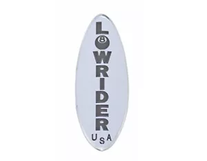 Weißes Fahrrad Typenschild Kopfabzeichen Lowrider USA Bikes - Bild 1 von 1