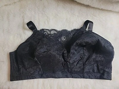 Comfort Choice Black Bra Size 42C No Wire Full Coverage 27-0120-9 - Image 1 of 4