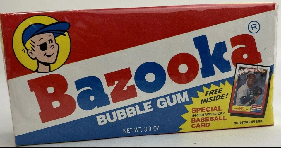 1990 Topps Bazooka Bubble Gum with Baseball Card Sealed Box - Image 1 of 1