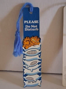 Vintage 1978 Garfield Please Do Not Disturb Bookmark Jim Davis Fat Cat Pillows - Bild 1 von 4