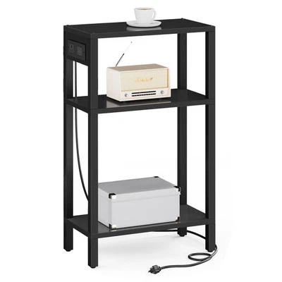 Narrow Side Table with Charging Station,Small End Table with USB Ports and Ou... - Image 1 of 4