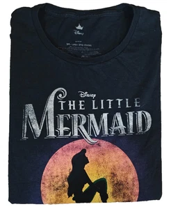Disney Women's Little Mermaid Short Sleeve Black Pullover T-Shirt Size 3XL - Picture 1 of 4