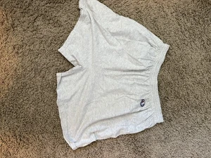 White Grey Champion shorts with elastic waistband size large - Picture 1 of 8