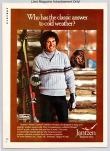 Jantzen Cableknit Winter Fashion Ski Wear Showcase Vintage 1980 Advertisement - Picture 1 of 5