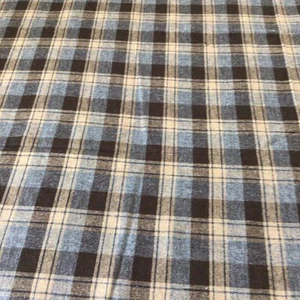 Wool Poly Blend Fabric 56” Wide By 1 Yard Plus Brown Tan Plaid Soft Finish - Picture 1 of 6