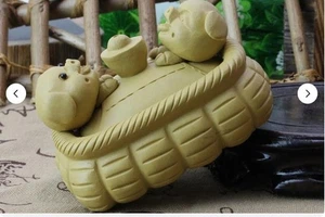 1 pieza Decoración de Té Yixing Arcilla Púrpura Precioso Cerdo Té Mascota Xiang Cha Promoción - Imagen 1 de 4