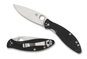 Spyderco Knives Astute Liner Lock Black G-10 C252GP Stainless Pocket Knife - Picture 1 of 4