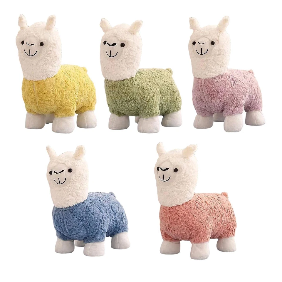 Kids Stool Animal Footstool Bench Shoes Changing Stool Stuffed Animal Alpaca - Image 1 of 1