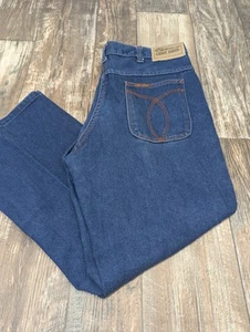 Vintage 80s Long Haul Jeans 36x26 Blue Denim Cotton Blend Dark Wash Made in USA - Picture 1 of 13