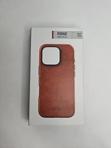 The Ridge Wallet - Tobacco Brown Leather Case w/MagSafe for Apple iPhone 16 Pro - Photo 1 sur 3