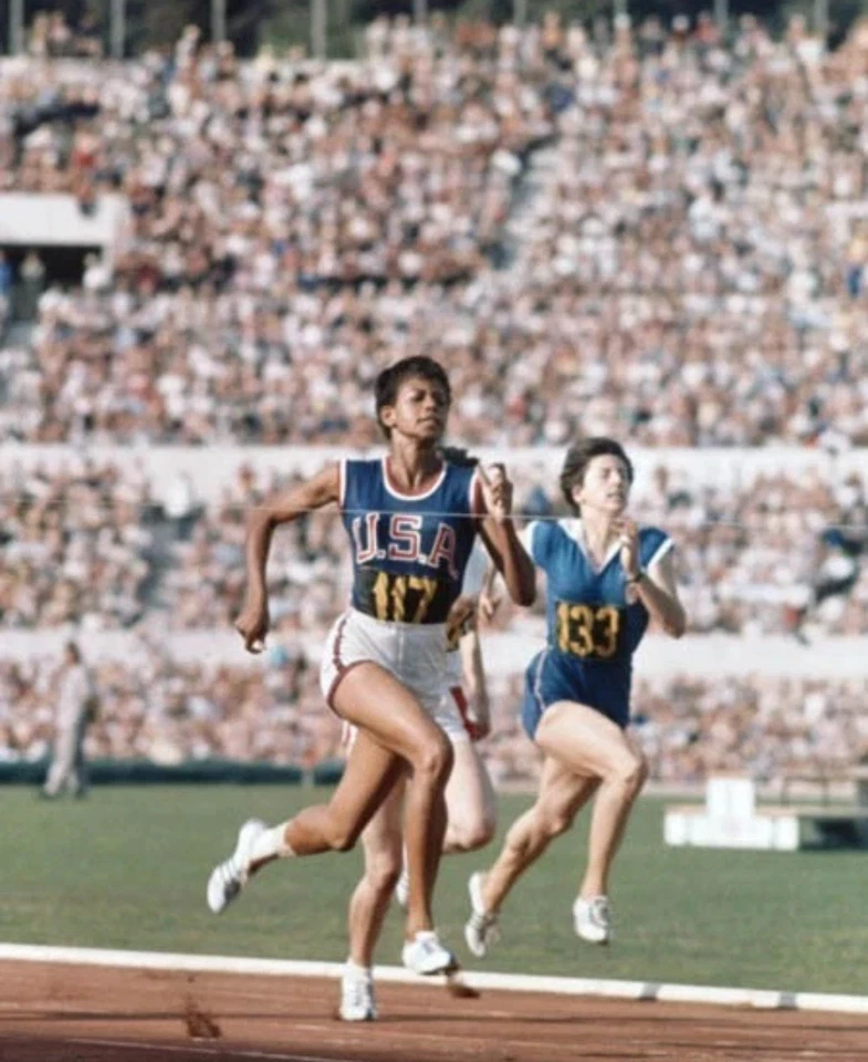 1960 USA Sprinter WILMA RUDOLPH Glossy 8x10 Photo Rome Olympics Gold Medal - Image 1 of 1