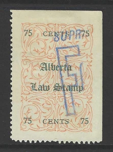 Bigjake: Alberta, AL-14,  75 cent Law Stamp - Revenue - Picture 1 of 2