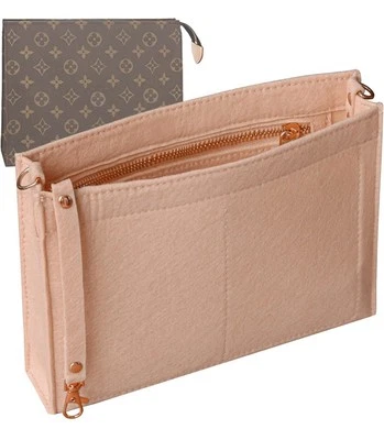 Bolsa de aseo 26 kit de conversión organizador fieltro melocotón rosa Foto 1 de 4