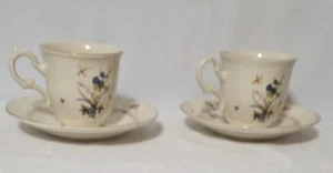 Set 2 tazze e piattini da caffè vintage Mikasa fine avorio Shangri-La D1001 ogni Japa - Foto 1 di 7