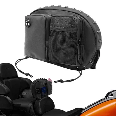 New Backrest Organizer Bag Black For HARLEY 2009-up Honda Goldwing GL1800 Foto 1 de 4