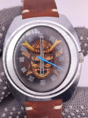 Pieza Única Reloj Vintage Chaika Obra de Arte Samurai 2609 URSS Hombres Soviéticos Cuero Foto 1 de 4