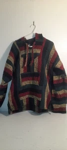 Mexican Baja Jumper Siesta Hippy Multi Medium Red Yellow Green - Picture 1 of 4