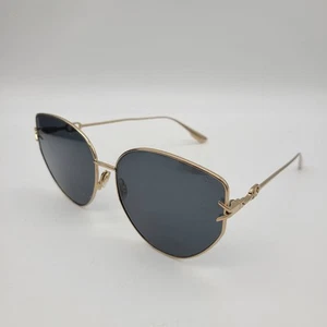 Christian Dior Diorgipsy1 Gold Tone Frame Blue Lens Aviator Sunglasses 62/15/145 - Picture 1 of 9