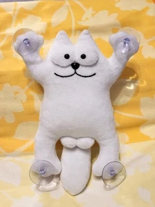 Juguetes suaves Simon's Cat, 28 cm - Juguete en el coche - Hecho a mano - Blanco - Imagen 1 de 6