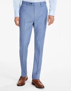 Nuevo Calvin Klein Para Hombre Traje Pantalones Ajustados Azul Sólido 38W x 30L Vestido Jerome - Imagen 1 de 5