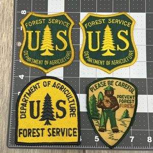 VTG US Forest Service Department Of Agriculture Patch Lot Of 4 Smokey The Bear - Picture 1 of 6
