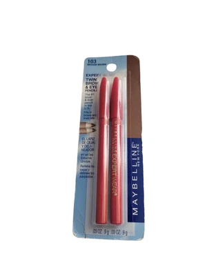 Maybelline Expert Wear Twin Eye & Brow Pencil 103 Medium Brown Sealed NOS - Image 1 of 4