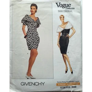 Vtg Vogue Paris Original Sewing Pattern Off-Shoulder Dress B30.5 B32.5 2250 G - Picture 1 of 6