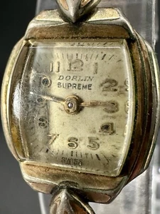 Vintage Ladies Watch Swiss Dorlin Supreme Wind Mechanical Parts/Repair A4 - Picture 1 of 12