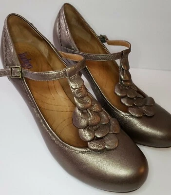 Indigo Clarks Womens 9.5 Bronze Leather Strappy Comfort Heels Sandals EUC - Image 1 of 4