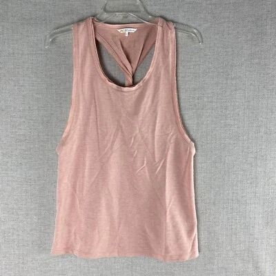 C & C California Tank Top Womens L Racerback Twist Pink Raw Seams Ladies - Image 1 of 4