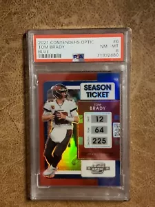 2021 Tom Brady Contenders Optic Blue /99 PSA 8 - Picture 1 of 2