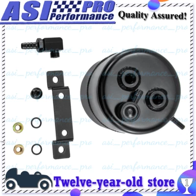 2L Aluminum Brake Vacuum Reservoir Tank Can W/Mounts Fittings;Universal New / - image 1 of 4